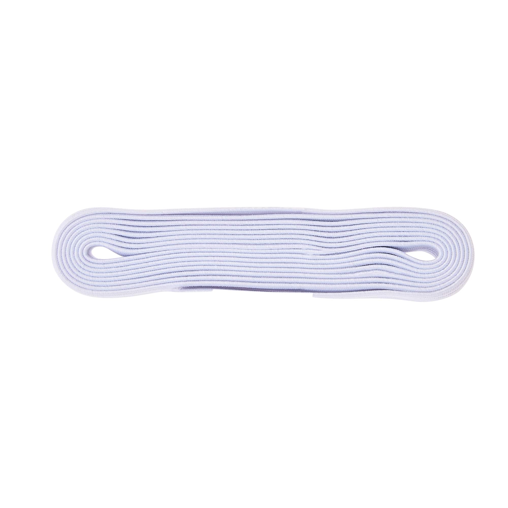 1/2" White Braided Elastic by Loops & Threads™